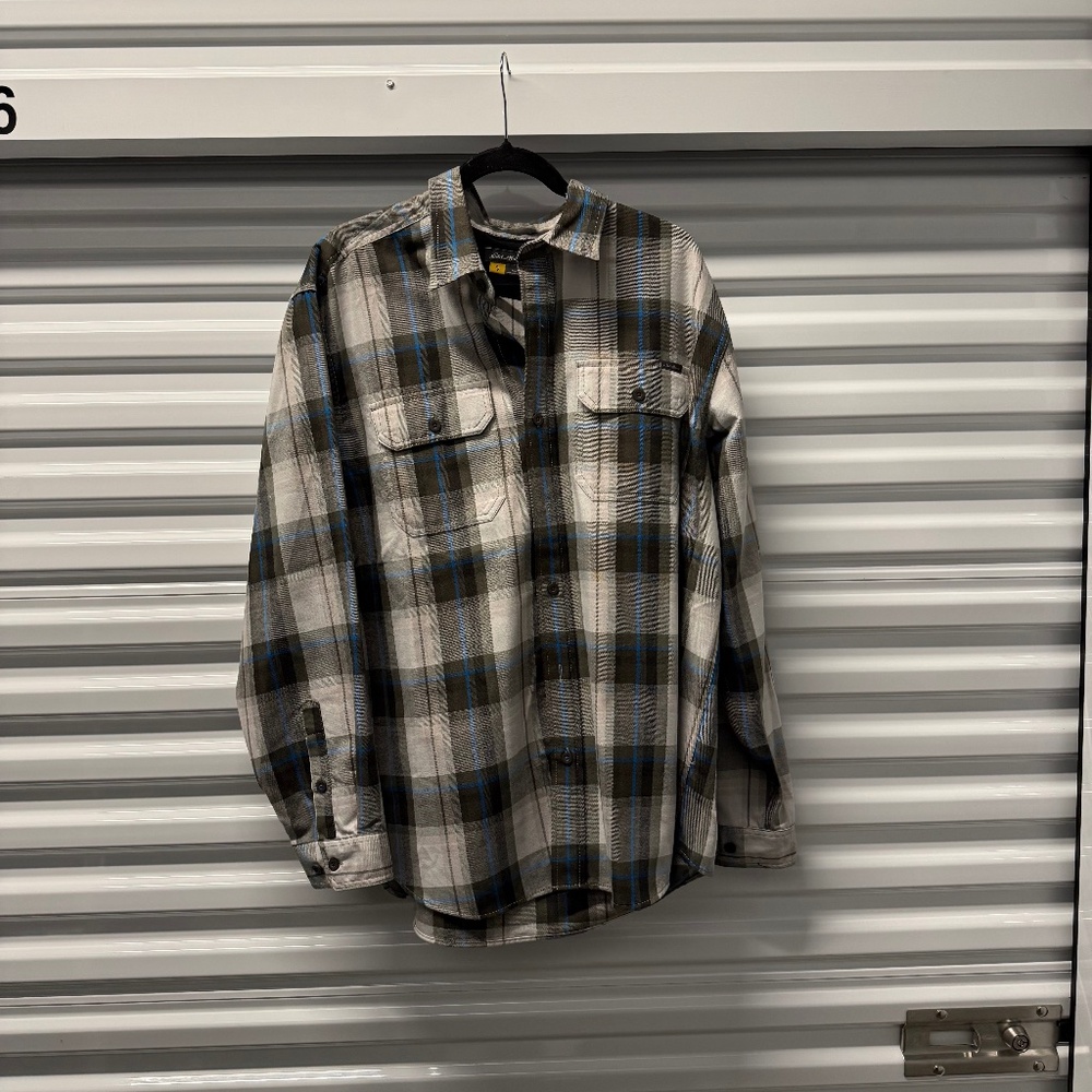 Eddie Bauer Classic Fit plaid flannel shirt